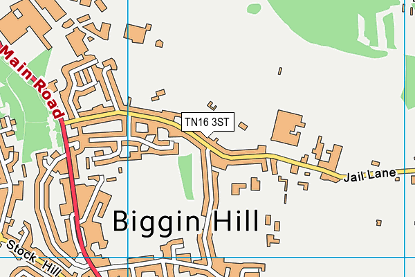 TN16 3ST map - OS VectorMap District (Ordnance Survey)