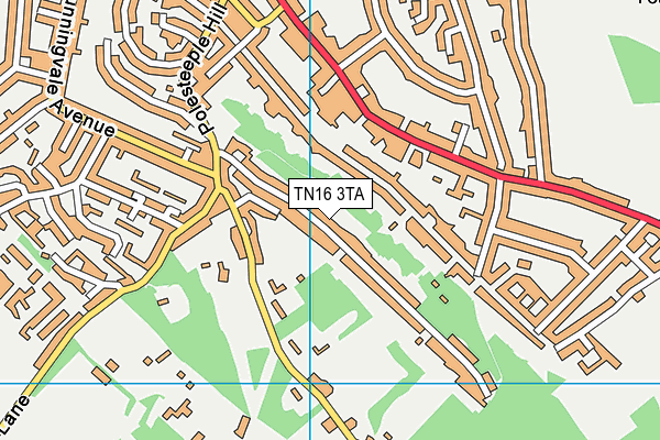 TN16 3TA map - OS VectorMap District (Ordnance Survey)