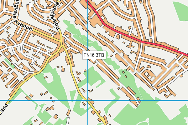 TN16 3TB map - OS VectorMap District (Ordnance Survey)