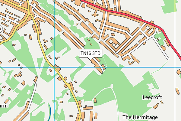 TN16 3TD map - OS VectorMap District (Ordnance Survey)