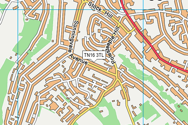 TN16 3TL map - OS VectorMap District (Ordnance Survey)