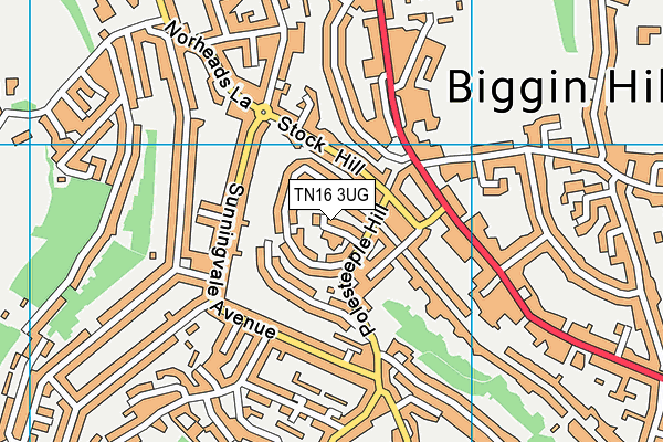 TN16 3UG map - OS VectorMap District (Ordnance Survey)