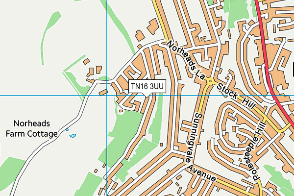 TN16 3UU map - OS VectorMap District (Ordnance Survey)