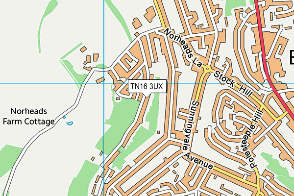 TN16 3UX map - OS VectorMap District (Ordnance Survey)