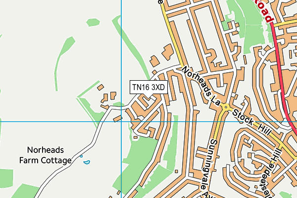 TN16 3XD map - OS VectorMap District (Ordnance Survey)