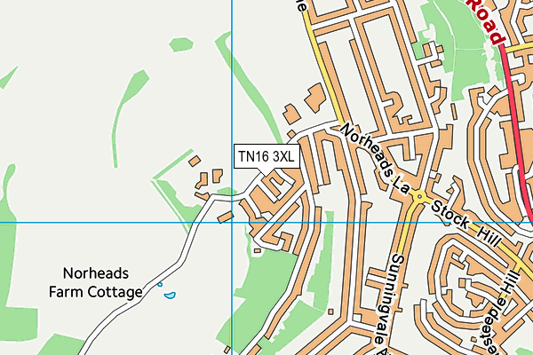 TN16 3XL map - OS VectorMap District (Ordnance Survey)