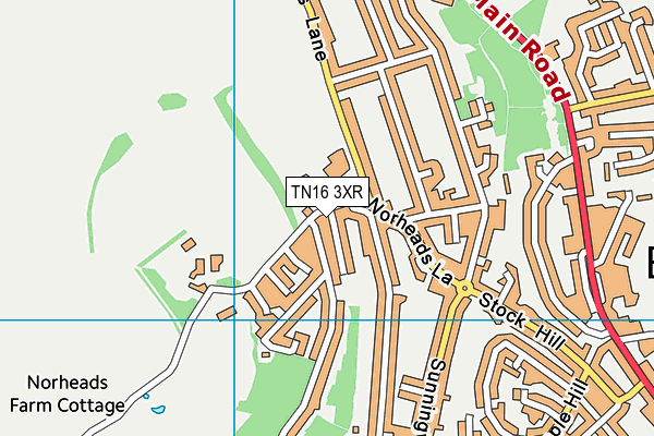 TN16 3XR map - OS VectorMap District (Ordnance Survey)