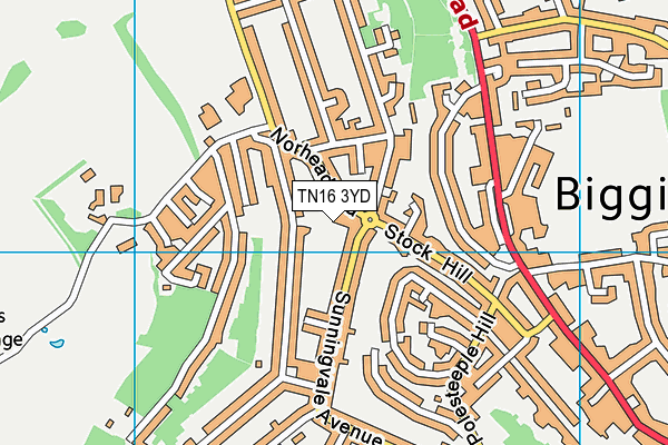 TN16 3YD map - OS VectorMap District (Ordnance Survey)