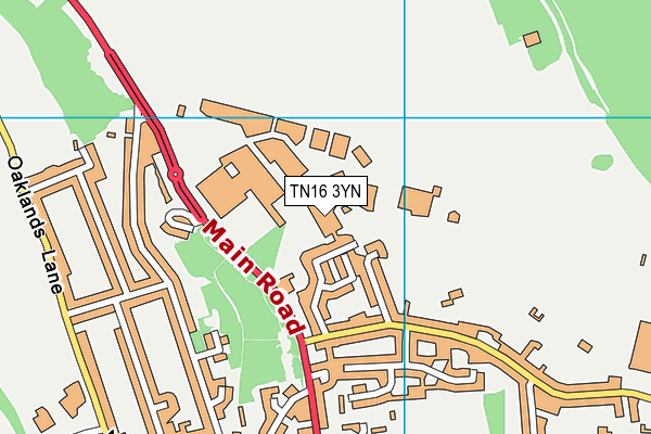 TN16 3YN map - OS VectorMap District (Ordnance Survey)