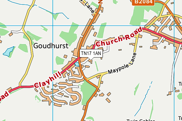 TN17 1AN map - OS VectorMap District (Ordnance Survey)