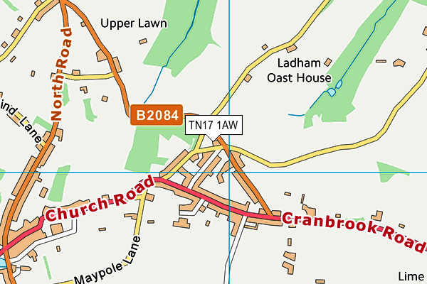 TN17 1AW map - OS VectorMap District (Ordnance Survey)