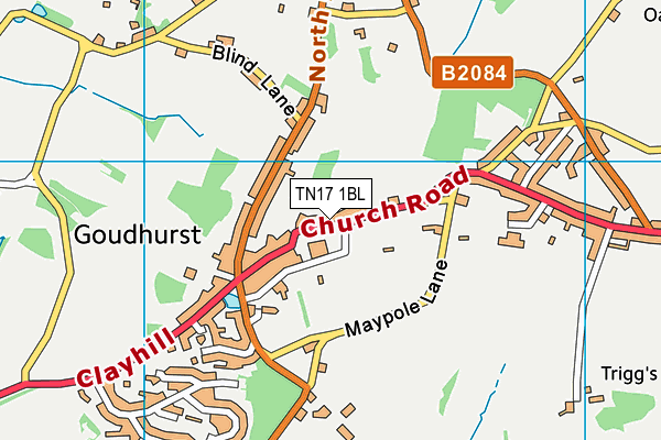 TN17 1BL map - OS VectorMap District (Ordnance Survey)