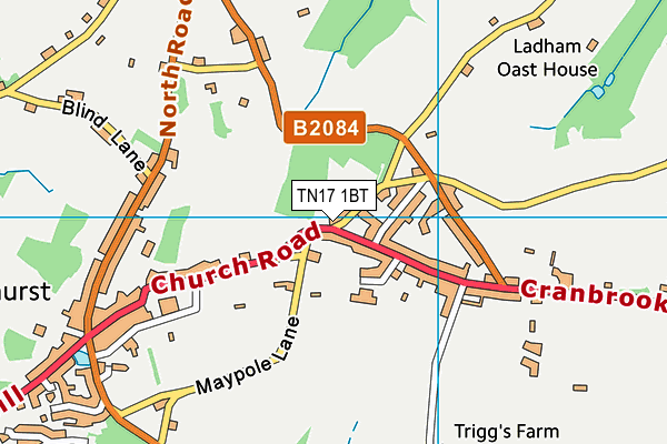 TN17 1BT map - OS VectorMap District (Ordnance Survey)