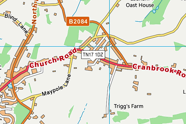 Goudhurst and Kilndown Church of England Primary School map (TN17 1DZ) - OS VectorMap District (Ordnance Survey)