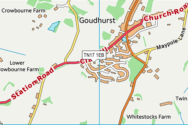TN17 1EB map - OS VectorMap District (Ordnance Survey)