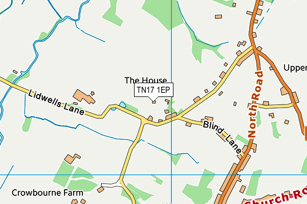 TN17 1EP map - OS VectorMap District (Ordnance Survey)