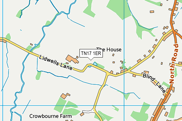 TN17 1ER map - OS VectorMap District (Ordnance Survey)