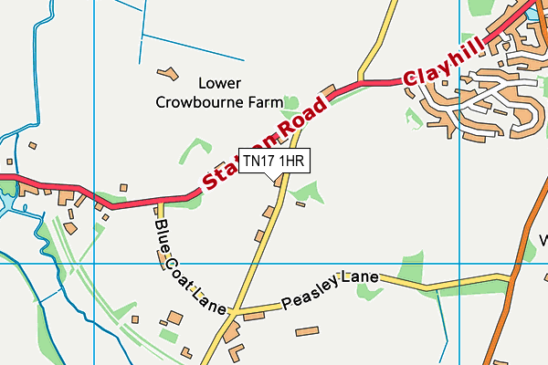TN17 1HR map - OS VectorMap District (Ordnance Survey)