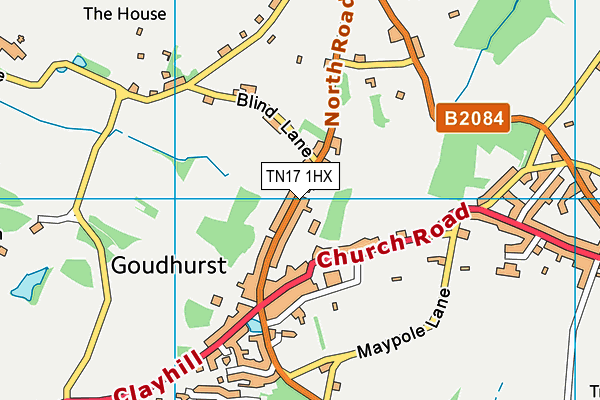 TN17 1HX map - OS VectorMap District (Ordnance Survey)