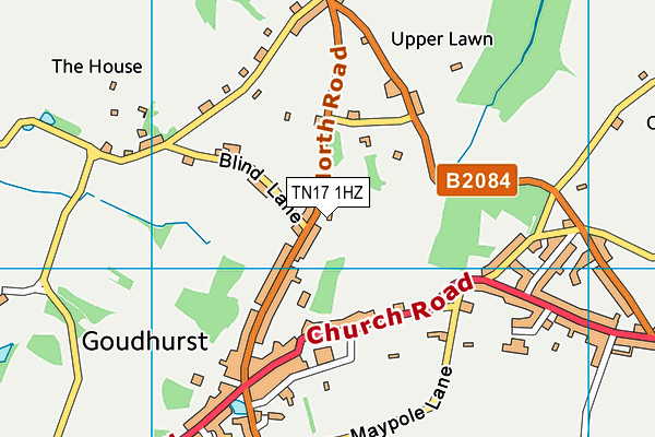 TN17 1HZ map - OS VectorMap District (Ordnance Survey)