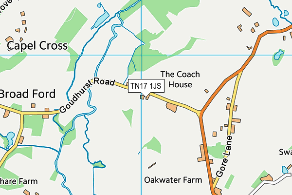 TN17 1JS map - OS VectorMap District (Ordnance Survey)