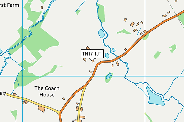 TN17 1JT map - OS VectorMap District (Ordnance Survey)