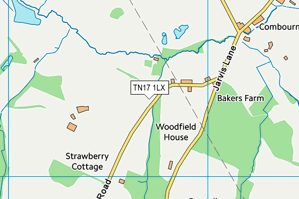 TN17 1LX map - OS VectorMap District (Ordnance Survey)