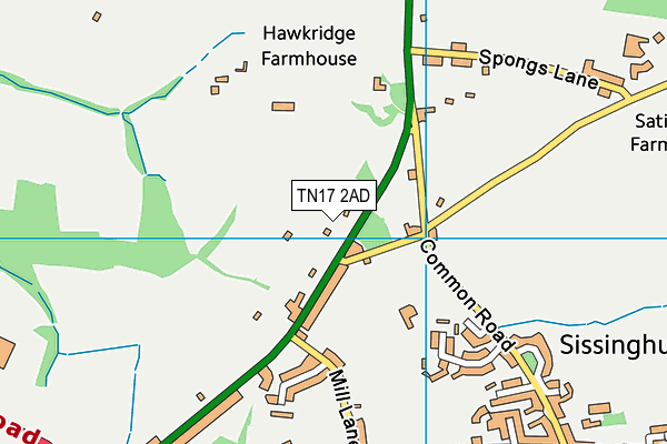 TN17 2AD map - OS VectorMap District (Ordnance Survey)