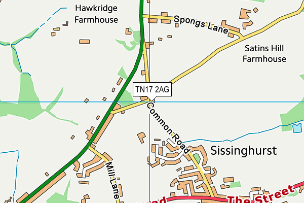 TN17 2AG map - OS VectorMap District (Ordnance Survey)