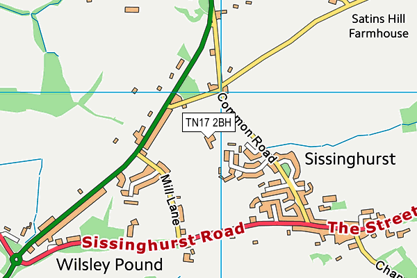 Sissinghurst Voluntary Aided Church of England Primary School map (TN17 2BH) - OS VectorMap District (Ordnance Survey)