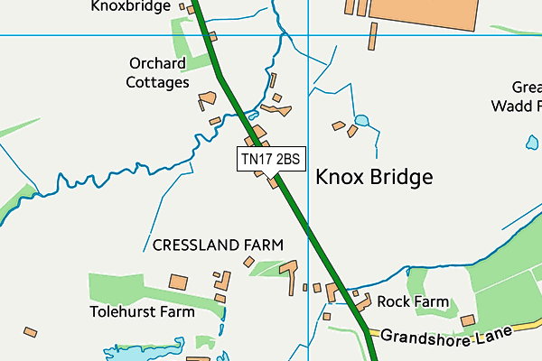 TN17 2BS map - OS VectorMap District (Ordnance Survey)