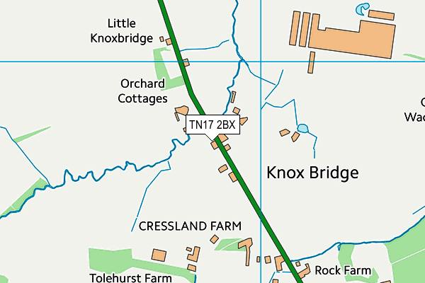 TN17 2BX map - OS VectorMap District (Ordnance Survey)