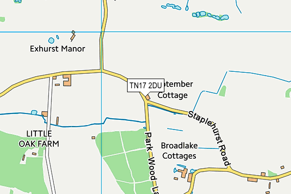 TN17 2DU map - OS VectorMap District (Ordnance Survey)