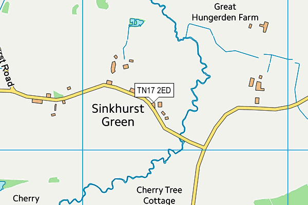 Frittenden Cricket Club map (TN17 2ED) - OS VectorMap District (Ordnance Survey)