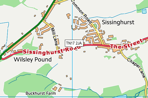 King George V Field (Sissinghurst) map (TN17 2JA) - OS VectorMap District (Ordnance Survey)