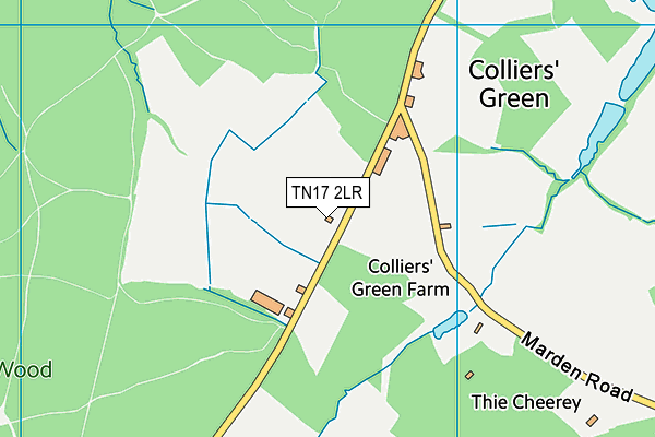 Colliers Green C Of E Primary School map (TN17 2LR) - OS VectorMap District (Ordnance Survey)