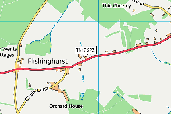 TN17 2PZ map - OS VectorMap District (Ordnance Survey)