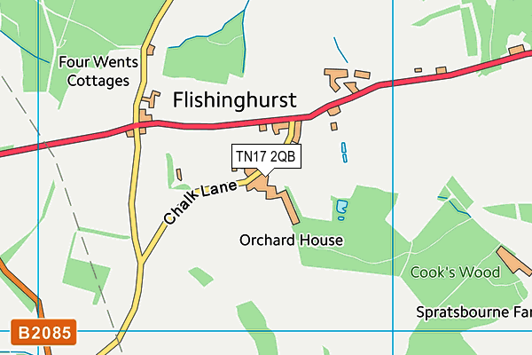 TN17 2QB map - OS VectorMap District (Ordnance Survey)