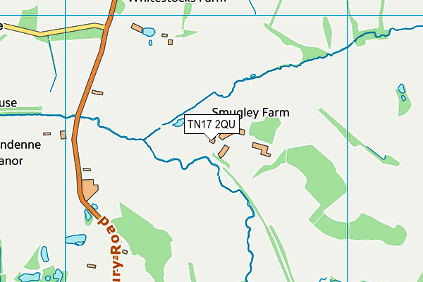 TN17 2QU map - OS VectorMap District (Ordnance Survey)