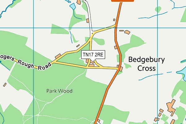 TN17 2RE map - OS VectorMap District (Ordnance Survey)