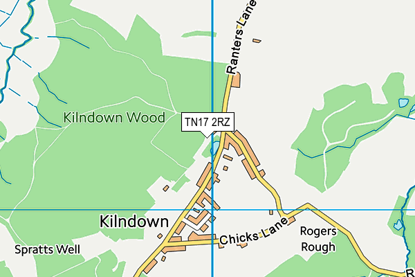 TN17 2RZ map - OS VectorMap District (Ordnance Survey)