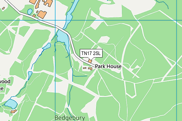 Bedgebury Park  map (TN17 2SL) - OS VectorMap District (Ordnance Survey)