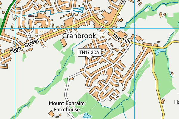 TN17 3DA map - OS VectorMap District (Ordnance Survey)