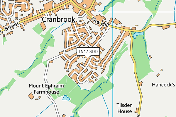 TN17 3DD map - OS VectorMap District (Ordnance Survey)