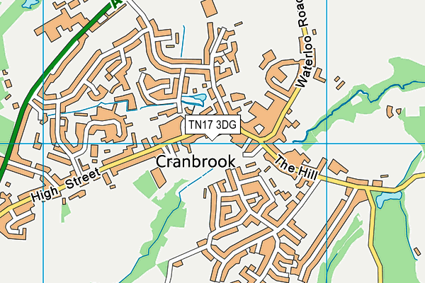 TN17 3DG map - OS VectorMap District (Ordnance Survey)