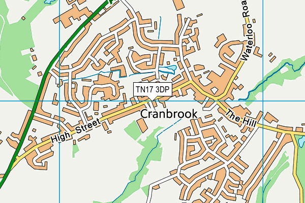 TN17 3DP map - OS VectorMap District (Ordnance Survey)