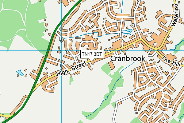 TN17 3DT map - OS VectorMap District (Ordnance Survey)