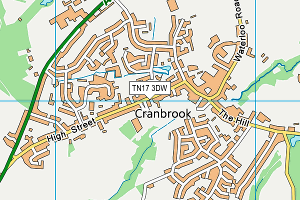 TN17 3DW map - OS VectorMap District (Ordnance Survey)