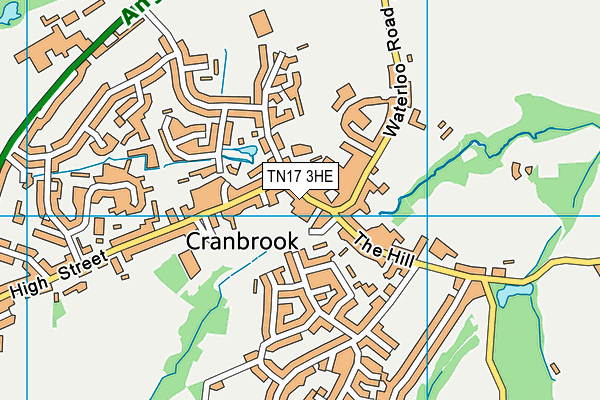 TN17 3HE map - OS VectorMap District (Ordnance Survey)