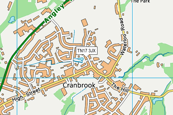 TN17 3JX map - OS VectorMap District (Ordnance Survey)